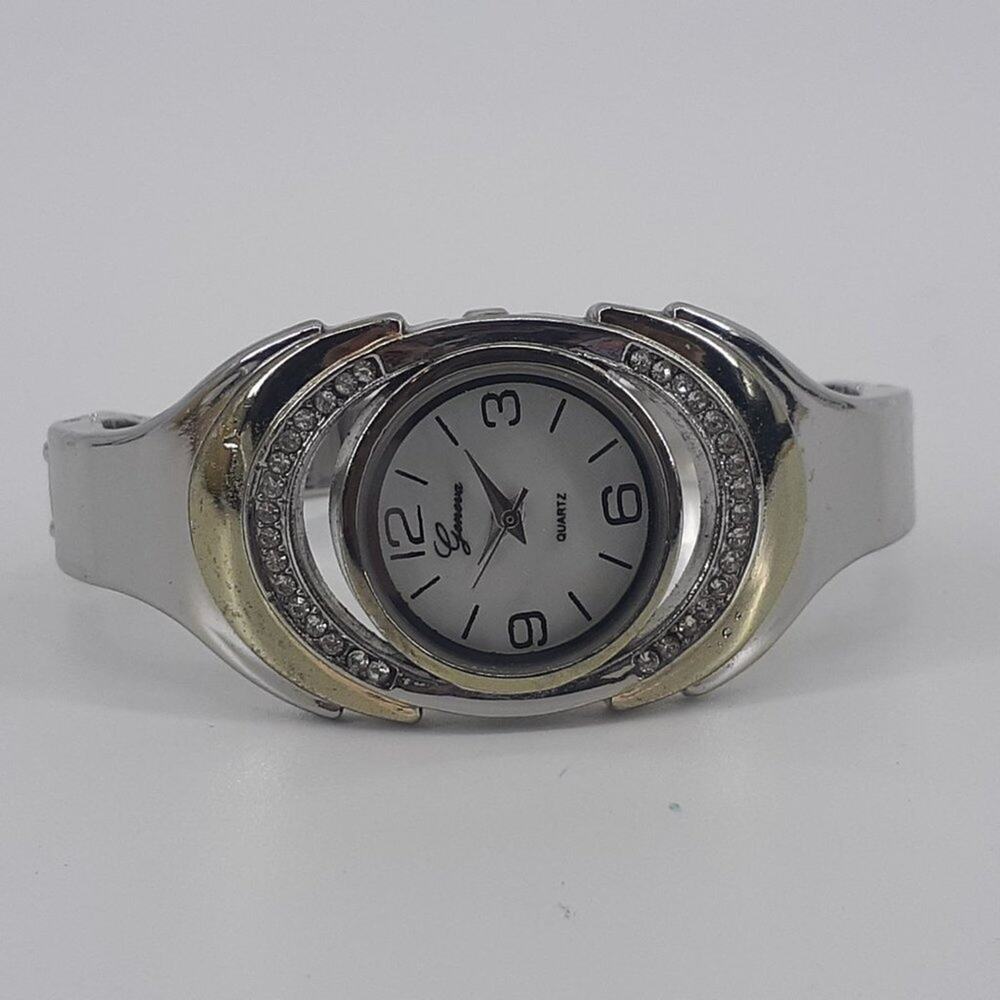 Geneva Womens Watch Wristwatch Rhinestone Round Faux Mother